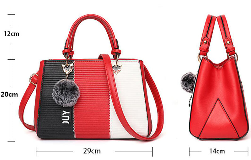 Women Hairball Ornaments Totes Patchwork Handbag Party Purse Ladies Messenger Crossbody Shoulder Bags Women Handbags Women Hairball Ornaments Totes Patchwork Handbag Party Purse Ladies Messenger Crossbody Shoulder Bags Women Handbags